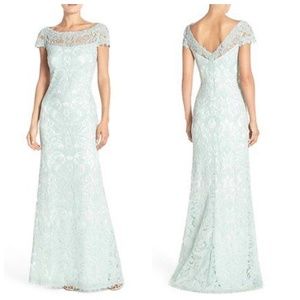 Tadashi Shoji Sanda Embroidered Lace Gown